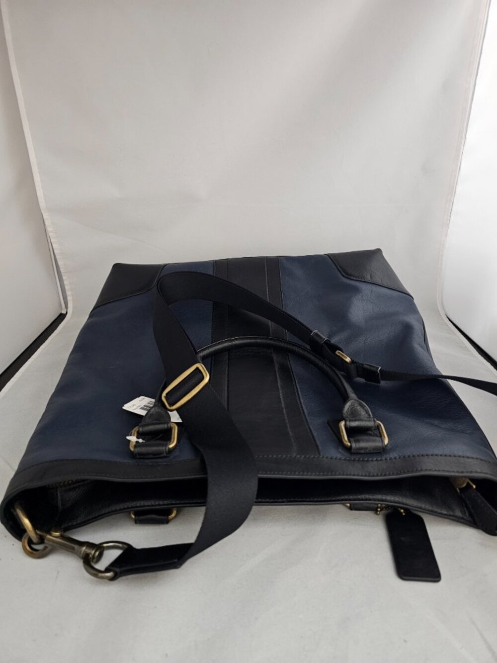 Coach Men's Tote Bag in Blue and Black Leather F71640. Brand New! - Picture 9 of 16